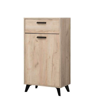 Elegant Kenzo Sideboard: Grey Oak Finish with Black Legs and Handle for Modern Homes - UK Luxury Furniture